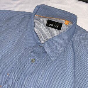 Orvis Trout Bum Shirt Mens XL-T Open Air Cast Fishing Vented Gingham Check